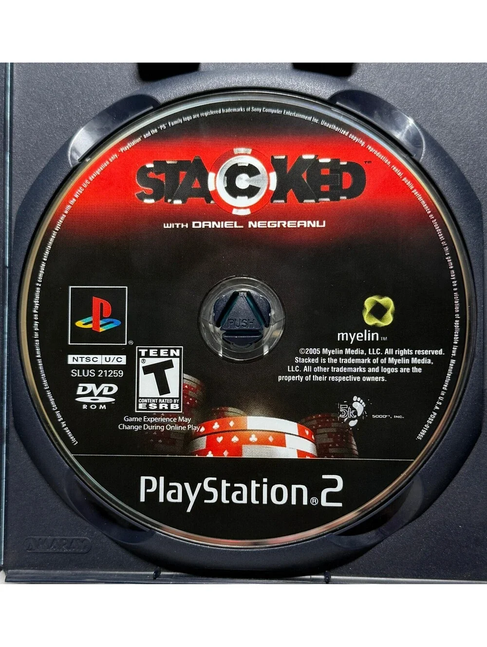 Stacked With Daniel Negreanu PS2 PlayStation 2 Complete CIB Poker Game